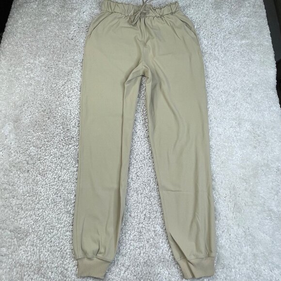 Lululemon Stretch High Rise Jogger Pants Beige Tan - Picture 2 of 10